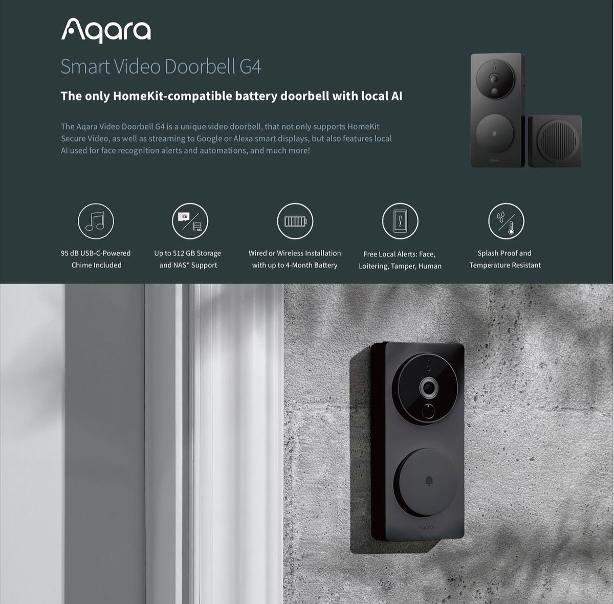 Aqara Smart Video Doorbell G4 - Aqara Cameras in India - view 3